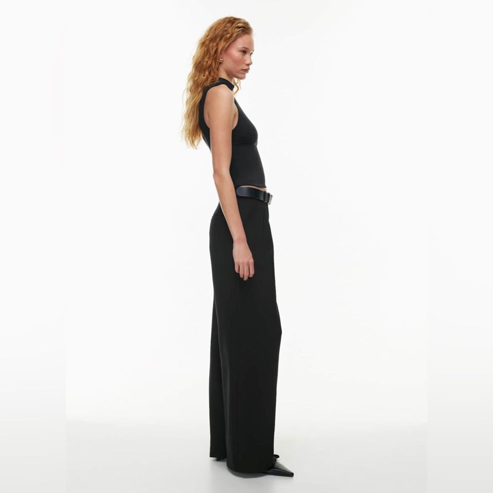 Babaton Black Sleeveless Mock Neck Crop Top - Picture 4 of 11